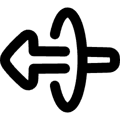 Triangle Arrow Elipse Left Icon from Plump Remix Set