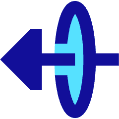 Triangle Arrow Elipse Left Icon from Sharp Pop Set