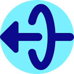 Triangle Arrow Elipse Left Icon from Core Pop Set