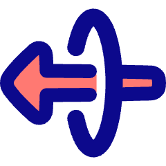 Triangle Arrow Elipse Left Icon from Plump Pop Set