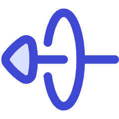 Triangle Arrow Elipse Left Icon from Flex Duo Set