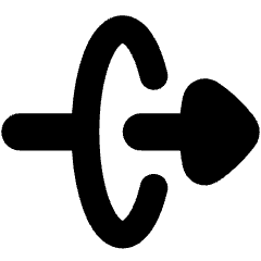 Triangle Arrow Elipse Right Icon from Flex Solid Set