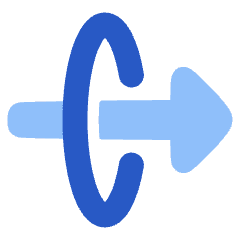 Triangle Arrow Elipse Right Icon from Plump Flat Set