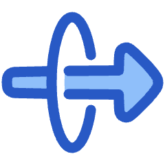 Triangle Arrow Elipse Right Icon from Plump Duo Set