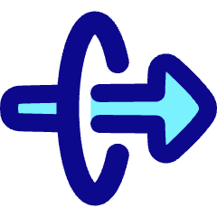 Triangle Arrow Elipse Right Icon from Plump Pop Set