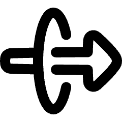 Triangle Arrow Elipse Right Icon from Plump Remix Set