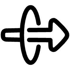 Triangle Arrow Elipse Right Icon from Plump Line Set
