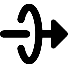 Triangle Arrow Elipse Right Icon from Core Remix Set