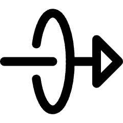 Triangle Arrow Elipse Right Icon from Core Line Set