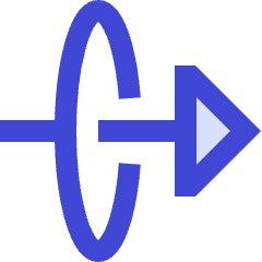 Triangle Arrow Elipse Right Icon from Sharp Duo Set