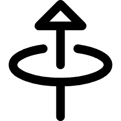Triangle Arrow Elipse Up Icon from Core Line Set
