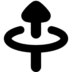 Triangle Arrow Elipse Up Icon from Flex Solid Set