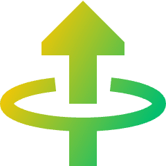 Triangle Arrow Elipse Up Icon from Sharp Gradient Set