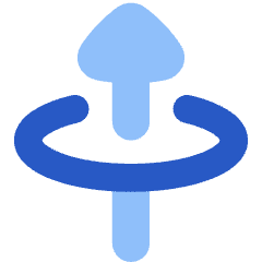 Triangle Arrow Elipse Up Icon from Flex Flat Set
