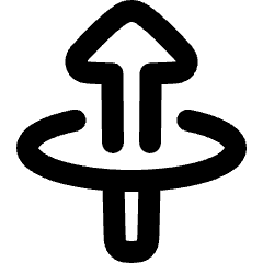 Triangle Arrow Elipse Up Icon from Plump Remix Set