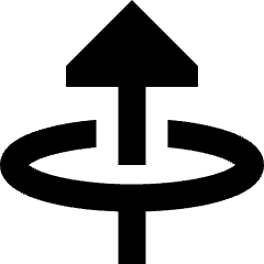 Triangle Arrow Elipse Up Icon from Sharp Remix Set
