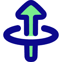 Triangle Arrow Elipse Up Icon from Plump Pop Set