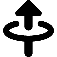 Triangle Arrow Elipse Up Icon from Core Solid Set