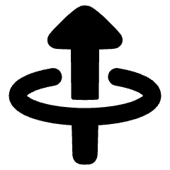 Triangle Arrow Elipse Up Icon from Plump Solid Set