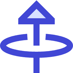 Triangle Arrow Elipse Up Icon from Sharp Duo Set