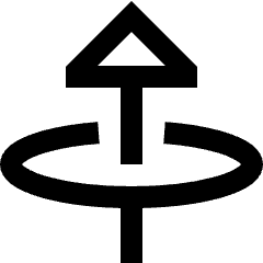 Triangle Arrow Elipse Up Icon from Sharp Line Set