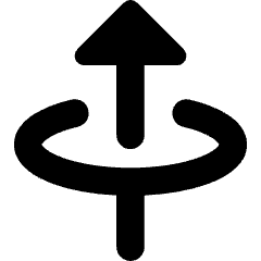 Triangle Arrow Elipse Up Icon from Core Remix Set