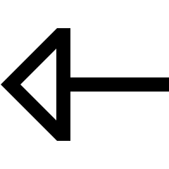 Triangle Arrow Left 1 Icon from Sharp Line Set