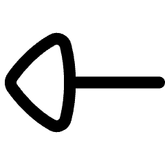 Triangle Arrow Left 1 Icon from Flex Line Set