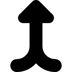 Triangle Arrow Merge Vertical Icon from Core Solid Set