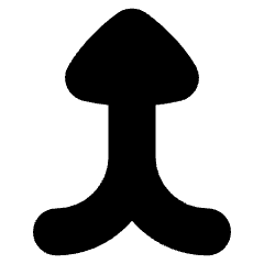 Triangle Arrow Merge Vertical Icon from Flex Solid Set