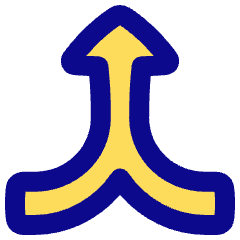 Triangle Arrow Merge Vertical Icon from Plump Pop Set