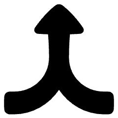 Triangle Arrow Merge Vertical Icon from Plump Solid Set