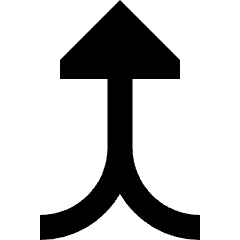 Triangle Arrow Merge Vertical Icon from Sharp Remix Set