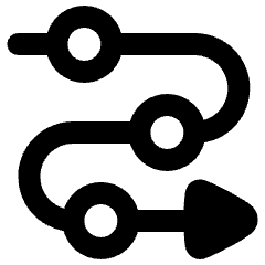 Triangle Arrow Roadmap Icon from Plump Remix Set