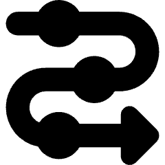 Triangle Arrow Roadmap Icon from Core Solid Set