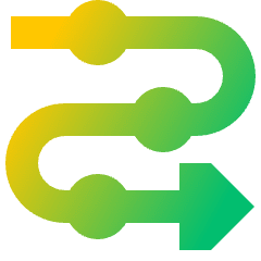 Triangle Arrow Roadmap Icon from Sharp Gradient Set