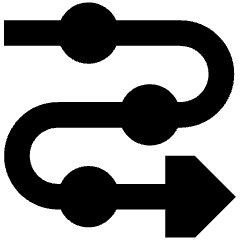 Triangle Arrow Roadmap Icon from Sharp Remix Set