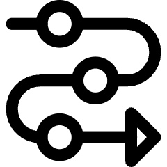 Triangle Arrow Roadmap Icon from Core Line Set