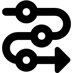 Triangle Arrow Roadmap Icon from Core Remix Set