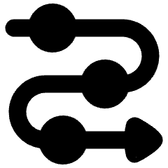 Triangle Arrow Roadmap Icon from Plump Solid Set