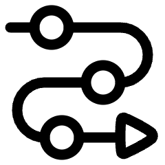 Triangle Arrow Roadmap Icon from Plump Line Set