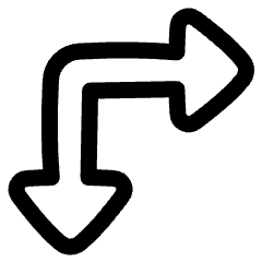 Triangle Arrow Top Left Corner Icon from Plump Line Set