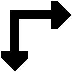 Triangle Arrow Top Left Corner Icon from Sharp Solid Set