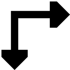 Triangle Arrow Top Left Corner Icon from Sharp Remix Set