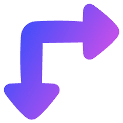 Triangle Arrow Top Left Corner Icon from Plump Gradient Set