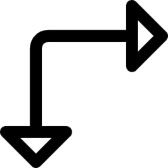 Triangle Arrow Top Left Corner Icon from Core Line Set