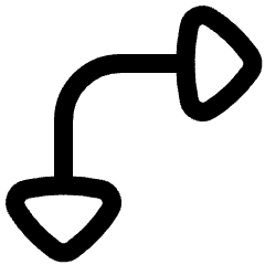 Triangle Arrow Top Left Corner Icon from Flex Line Set