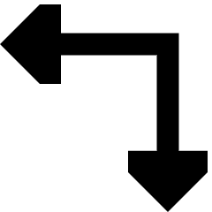 Triangle Arrow Top Right Corner Icon from Sharp Remix Set