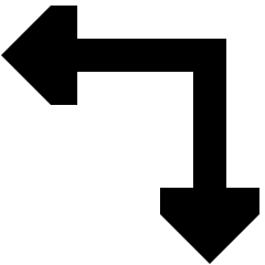 Triangle Arrow Top Right Corner Icon from Sharp Solid Set