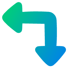 Triangle Arrow Top Right Corner Icon from Plump Gradient Set